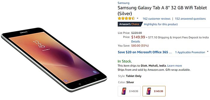 Samsung Galaxy Tab A 8 (2017), características, precio y ficha técnica