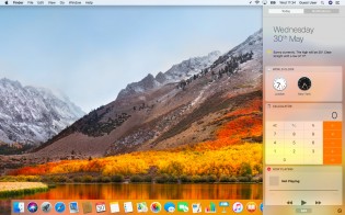 macOS Today/Notifications view macOS Siri