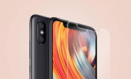 Images of Xiaomi Mi 8 screen protector offer a clear view of the new design