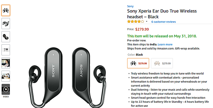 Sony Xperia Ear Duo pre orders are now live in US GSMArena news