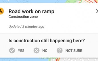 Google Maps now shows when there's road work on your way home