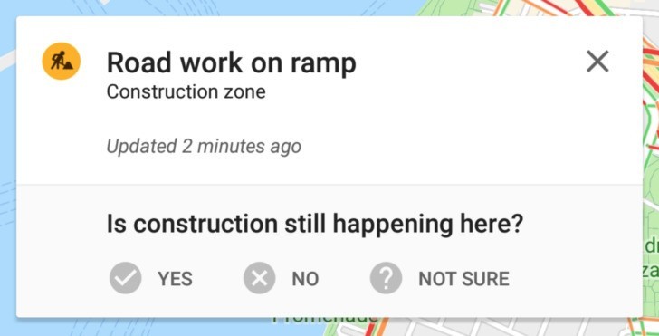 Google Maps now shows when there's road work on your way home