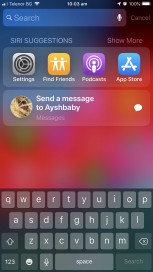 Siri recommending to send a message