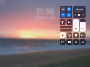 À la iPhone X swipe down for Control Centre