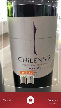 Scan multiple bottles to compare Select a wine for more info Scan the wine list