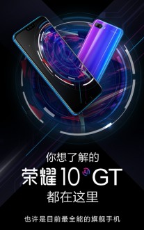 Presentation slides from the Honor 10 GT announcement