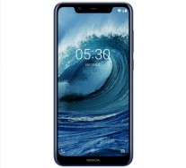 Nokia X5 in black and blue