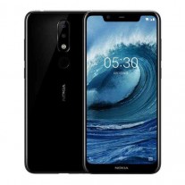 Nokia X5 in black and blue