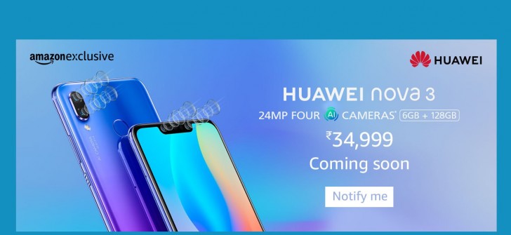 Huawei's nova and nova 3i reach India as Amazon exclusives, launch on August 7