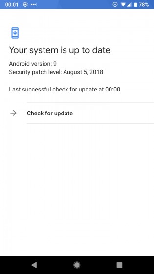 Google Pixel 2 Android Pie update