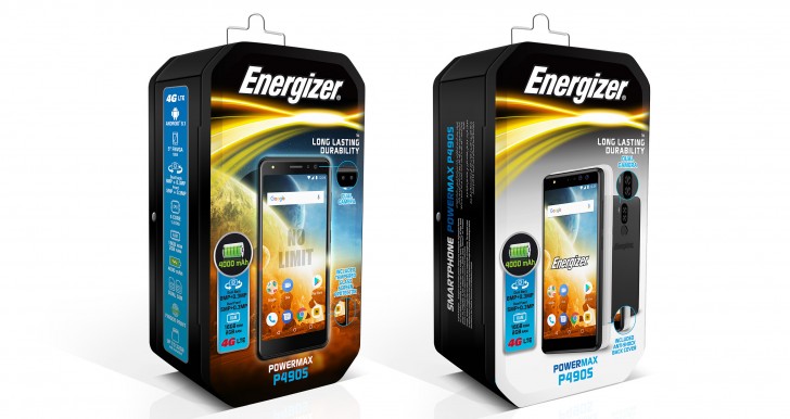 Energizer Power Max P490 and P490S have 4,000mAh batteries and four cameras