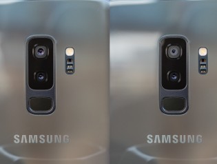 Galaxy S9+ on the left, Galaxy Note9 on the right