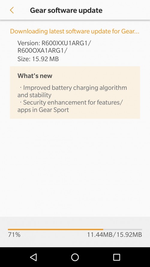 Samsung Gear Sport update improves charging GSMArena news