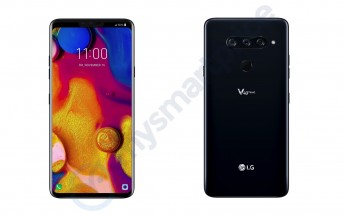 LG V40 ThinQ leaks in press renders, showing off its five cameras, display notch, and tiny bezels