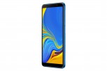 The Galaxy A7 (2018) in black, blue, gold and pink