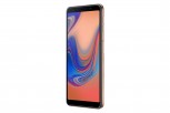 The Galaxy A7 (2018) in black, blue, gold and pink