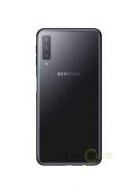 Galaxy A7 (2018) in black and blue