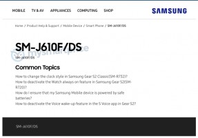 J6 Plus (aka J6 Prime) on Samsung's website