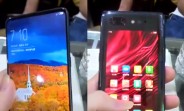 ZTE nubia Z18S shown on video with a second screen on its back