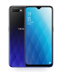 Oppo A7x in Twilight Blue