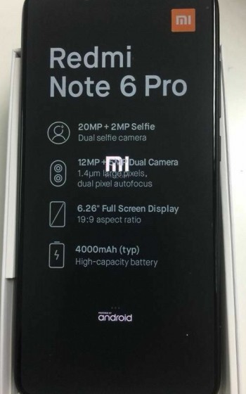 Xiaomi Redmi Note 6 Pro Live Photo Confirms Some Specs Gsmarena Com News