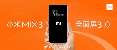 Xiaomi Mi Mix 3 will allegedly be unveiled on October 15