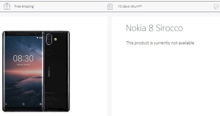 HMD may have quietly discontinued the Nokia 8 Sirocco