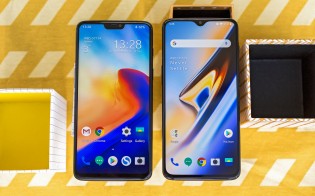 OnePlus 6T next to the OnePlus 6