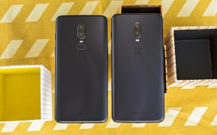 OnePlus 6T next to the OnePlus 6