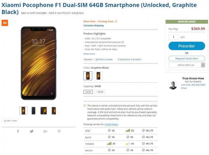 Xiaomi Pocophone F1 US pre-orders open, but you don't get LTE