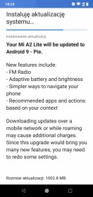 Xiaomi Mi A2 Lite Android 9 Pie update