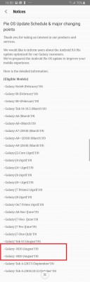 Android 9 Pie update schedule for Samsung Galaxy phones