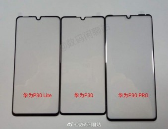 Huawei P30 Lite render • Screen size comparison: P30 Lite, P30 and P30 Pro