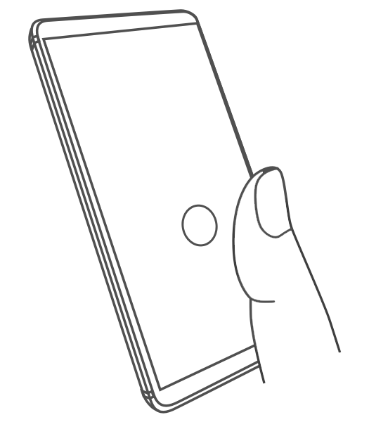 Diagrams to help you set up the Nokia 9 in-display fingerprint reader