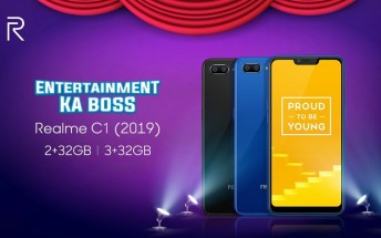 Realme C1 (2019) arrives with more RAM and storage