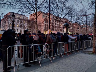 People are lining for the Mi Store five hours before the official opening