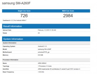 A tale of two Galaxy A20 phones: SM-A260F (Android Go)