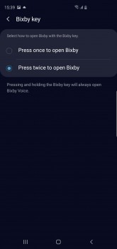 The Bixby button supports single, double and long presses