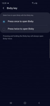 The Bixby button supports single, double and long presses