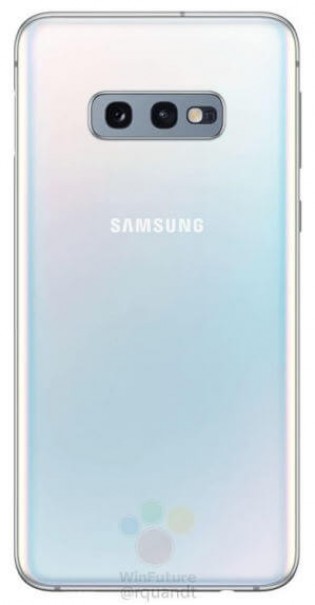Galaxy S10E from the back and the left side