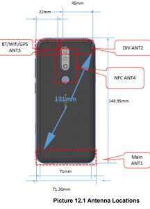 Nokia TA-1157: FCC schematic of the back