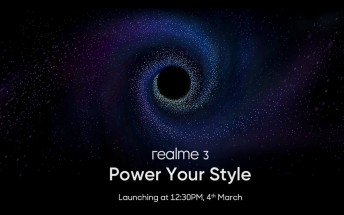 Realme 3 officially arriving on March 4