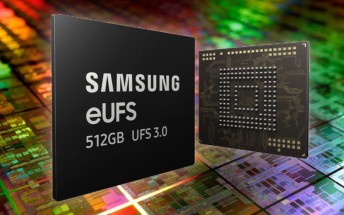 Samsung starts mass producing world's first 512GB eUFS 3.0 storage solution