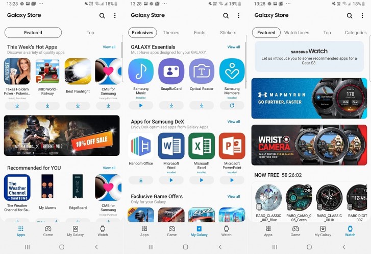 Galaxy Store, Samsung Apps, Gaming & More