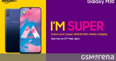 Samsung Galaxy M30 Coming On February 27 With 6 4 Inch Infinity U Display Gsmarena Com News