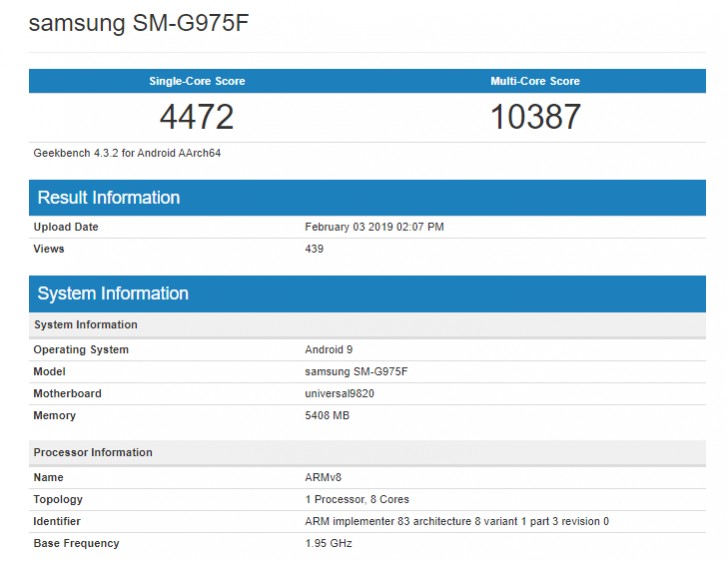 s10 geekbench