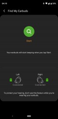 Samsung Wearables app for Galaxy Buds