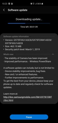 March Galaxy S10 update improves Wireless PowerShare and Camera stability