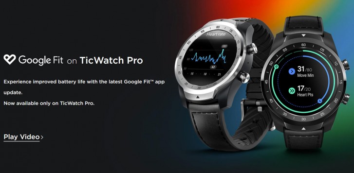 Ticwatch google fit heart sales rate