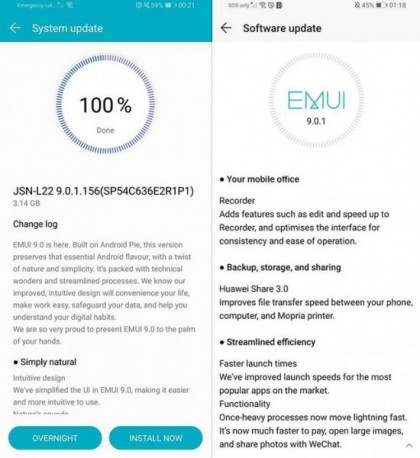 huawei android 9 pie update